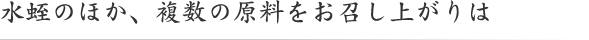 水蛭のほか、複数の原料をお召し上がりは